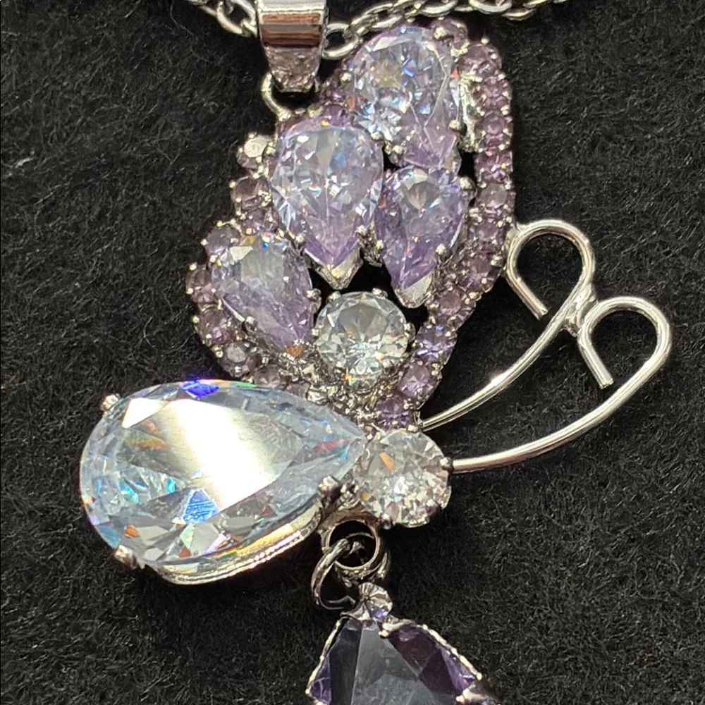 Elegant Silver and Purple Jewelry Set